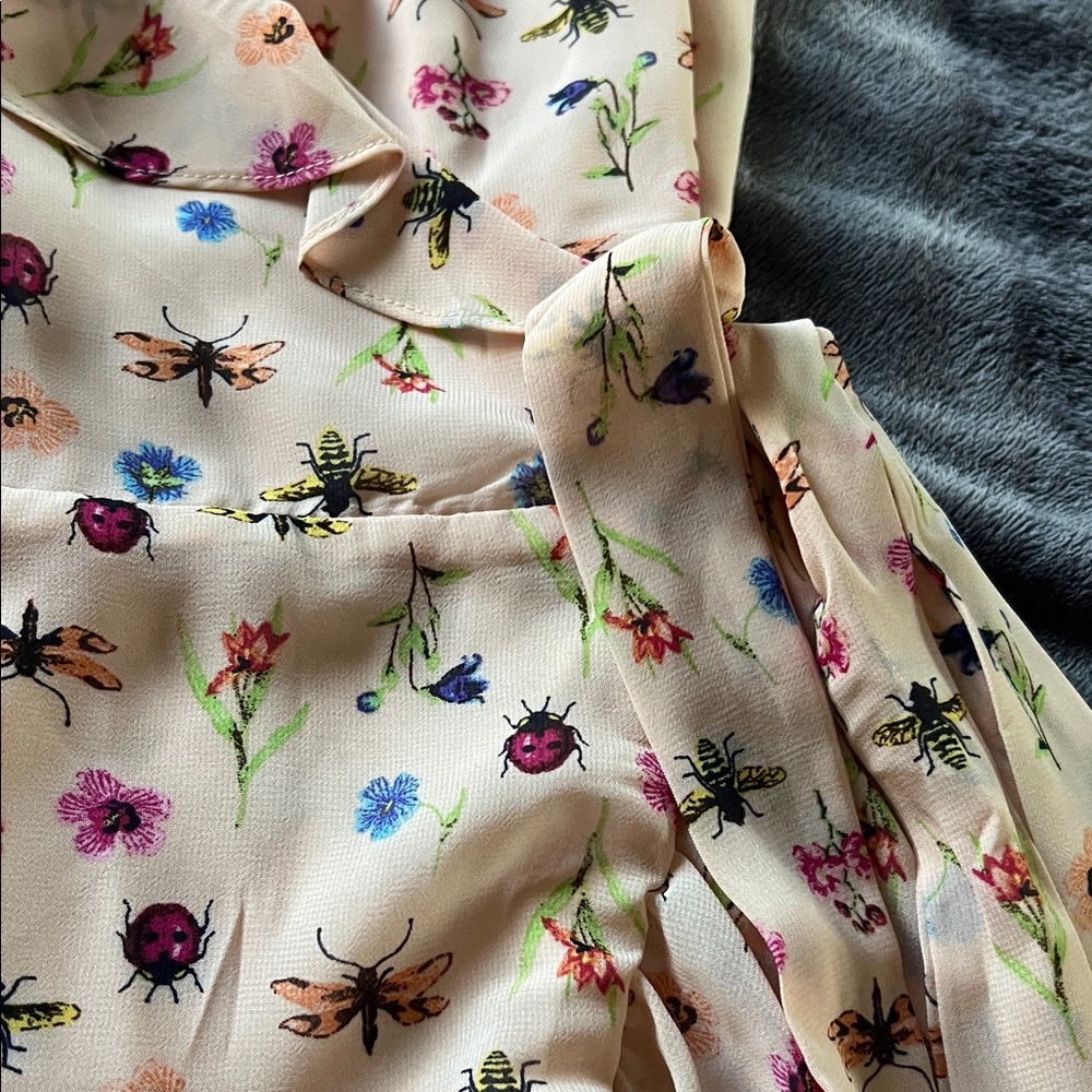 Betsey Johnson Pink Floral Ruffle Mini Dress - Picture 9 of 12